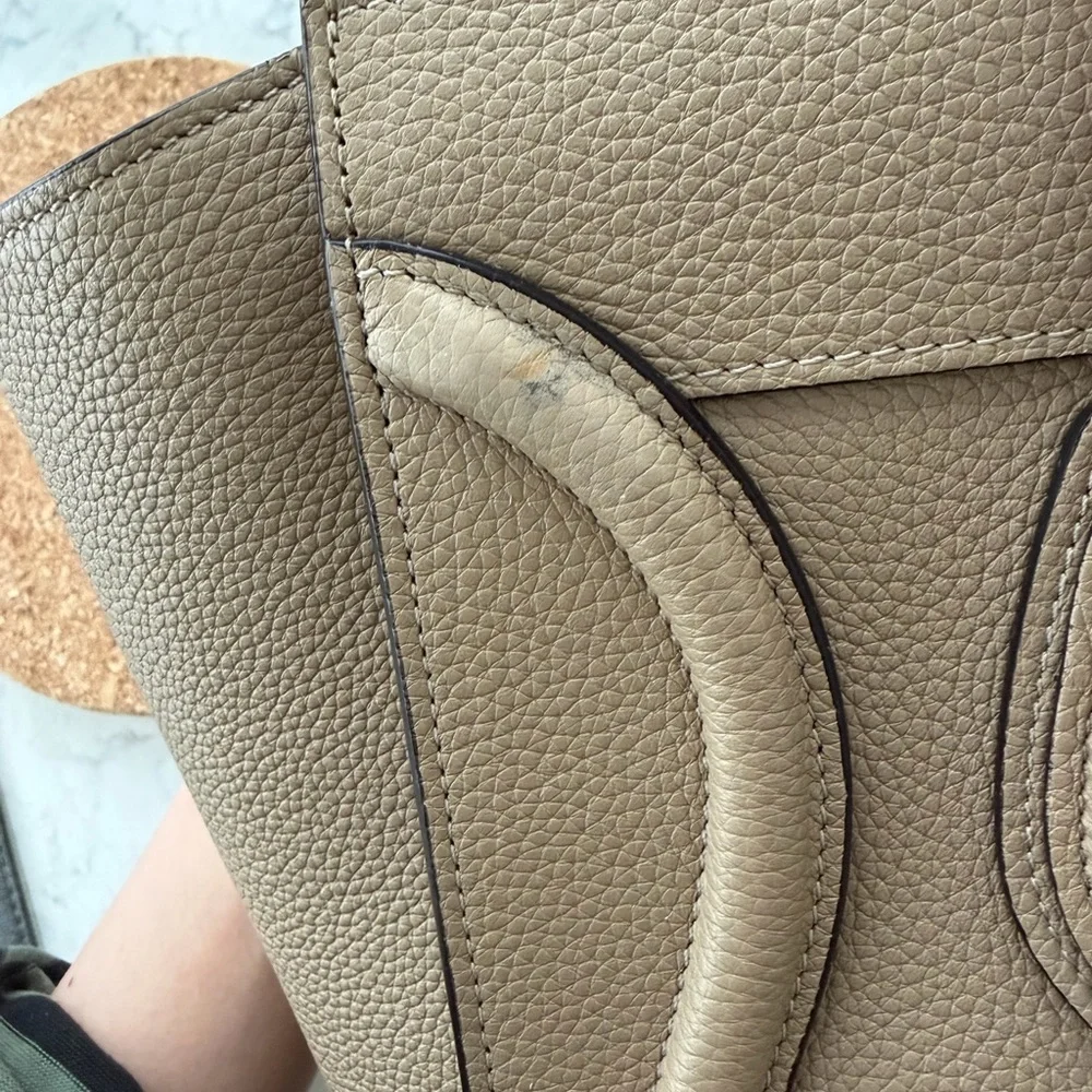 Celine Grained Leather Phantom Medium Luggage in Greige - Picture 11 of 12